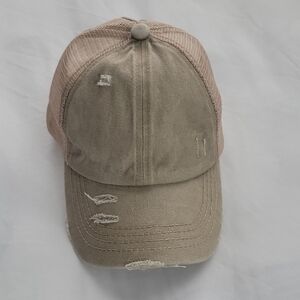 C.C Beige Mesh Cap